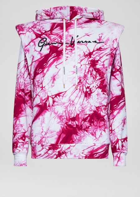 Versace Tie-Dye Print Hoodie Dam - 036842WUY